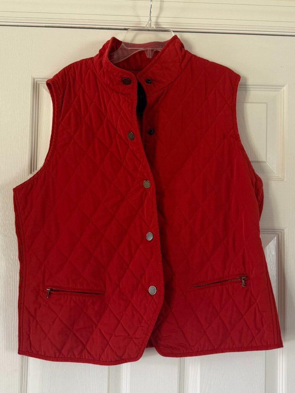 Talbot's Women's Quilted Vest Burnt Orange Size Large